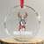 Funny Xmas Husky Crystal Glass Ornament Merry Kissmyasss Husky Reindeer Dog Lover TS09 Transparent Glass 3'' Circle Print Your Wear