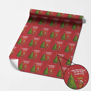 Funny Xmas Italian Brainrot Wrapping Paper Roll Funny Memes From The Windows to the Walls I'm About To TS10 Red Print Your Wear