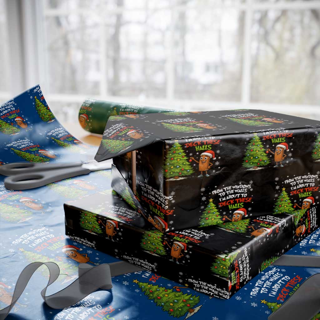 Funny Xmas Italian Brainrot Wrapping Paper Roll Funny Memes From The Windows to the Walls I'm About To TS10 Black Print Your Wear