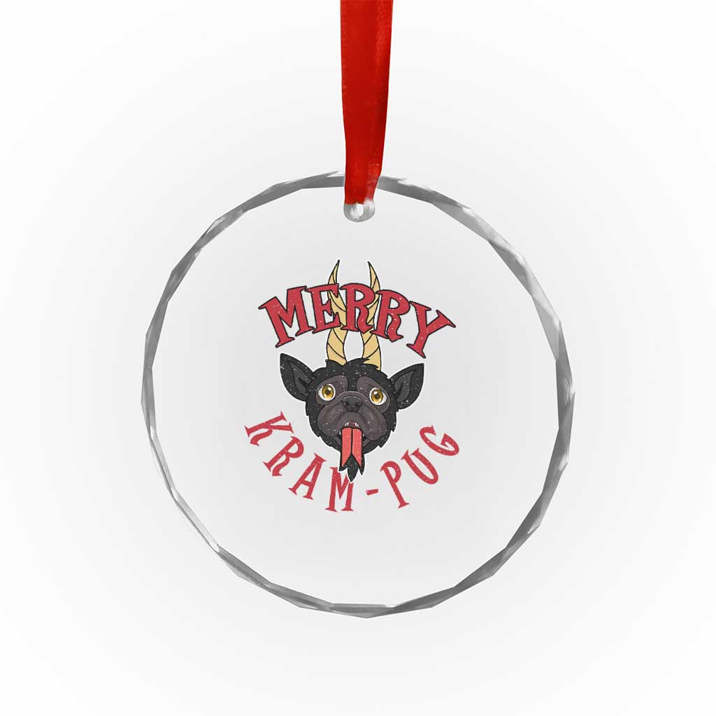 Funny Xmas Krampus Pug Dog Crystal Glass Ornament Merry Krampug Cute Pug Satan TS09 Print Your Wear