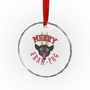Funny Xmas Krampus Pug Dog Crystal Glass Ornament Merry Krampug Cute Pug Satan TS09 Print Your Wear