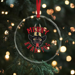Funny Xmas Krampus Pug Dog Crystal Glass Ornament Merry Krampug Cute Pug Satan TS09 Print Your Wear