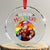 Funny Xmas LGBT Crystal Glass Ornament Ho Ho Ho Mosexual Rainbow Santa TS11 Transparent Glass 3'' Circle Print Your Wear