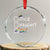 Funny Xmas LGBT Crystal Glass Ornament Naughty Nice Gay TS09 Transparent Glass 3'' Circle Print Your Wear