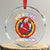 Funny Xmas LGBT Crystal Glass Ornament Santa Ho Ho Ho Homosexual TS09 Transparent Glass 3'' Circle Print Your Wear
