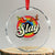 Funny Xmas LGBT Crystal Glass Ornament Slay All Day Sleigh Rainbow TS09 Transparent Glass 3'' Circle Print Your Wear