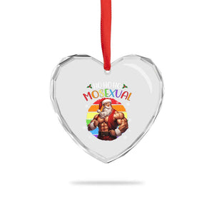 Funny Xmas LGBT Heart Crystal Glass Ornament Ho Ho Ho Mosexual Rainbow Santa TS11 Print Your Wear