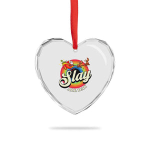 Funny Xmas LGBT Heart Crystal Glass Ornament Slay All Day Sleigh Rainbow TS09 Print Your Wear