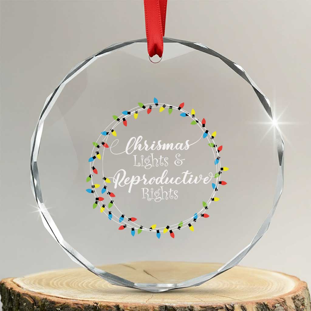 Funny Xmas Lights And Reproductive Rights Crystal Glass Ornament Led Light TS11 Transparent Glass 3'' Circle Print Your Wear