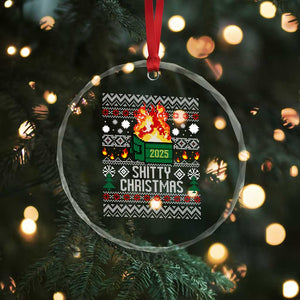 Funny Xmas Lil Dumpster Fire Crystal Glass Ornament Shitty Christmas Festive Holiday TS11 Print Your Wear