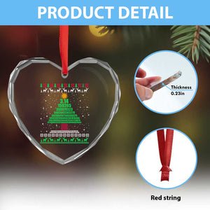 Funny Xmas Math Heart Crystal Glass Ornament 3.14 Pi Christmas Tree TS09 Print Your Wear