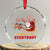 Funny Xmas Moo Deng For Everyone Crystal Glass Ornament Cute Baby Hippo Santa Reindeer TS09 Transparent Glass 3'' Circle Print Your Wear