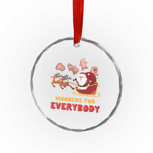 Funny Xmas Moo Deng For Everyone Crystal Glass Ornament Cute Baby Hippo Santa Reindeer TS09 Print Your Wear
