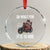 Funny Xmas Motorcycle Santa Crystal Glass Ornament Oh What Fun It Is To Ride Motorbike Rider Xmas Gift TS10 Transparent Glass 3'' Circle Print Your Wear