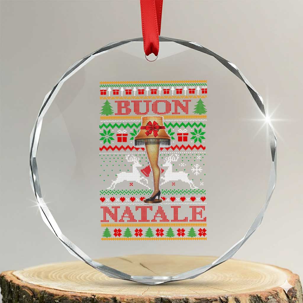 Funny Xmas Movie Crystal Glass Ornament Buon Natale Lamp Italian Christmas TS11 Transparent Glass 3'' Circle Print Your Wear