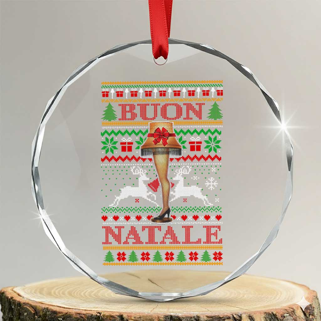 Funny Xmas Movie Crystal Glass Ornament Buon Natale Lamp Italian Christmas - Print Your Wear
