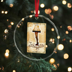 Funny Xmas Movie Crystal Glass Ornament Fragile Leg Lamp TS10 Print Your Wear