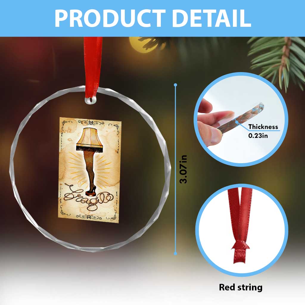 Funny Xmas Movie Crystal Glass Ornament Fragile Leg Lamp TS10 Print Your Wear