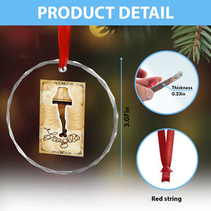 Funny Xmas Movie Crystal Glass Ornament Fragile Leg Lamp TS10 Print Your Wear