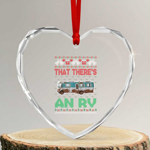 Funny Xmas Movie Heart Crystal Glass Ornament That There's An RV Camping Motorhome Bell TS11 Transparent Glass 3'' Heart Print Your Wear