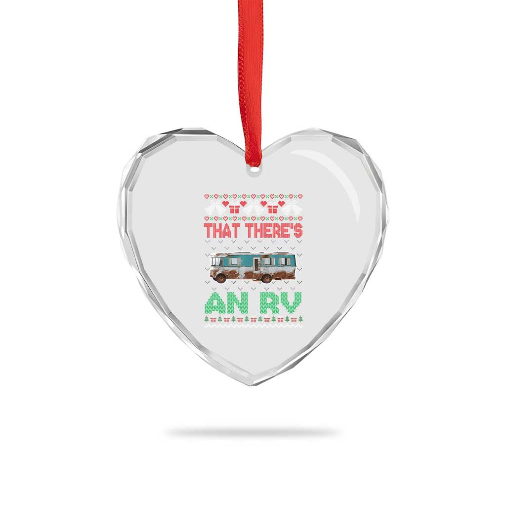 Funny Xmas Movie Heart Crystal Glass Ornament That There's An RV Camping Motorhome Bell TS11 Print Your Wear