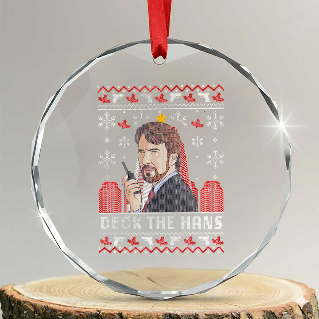 Funny Xmas Nakatomi Plaza Crystal Glass Ornament Deck The Hans TS11 Transparent Glass 3'' Circle Print Your Wear