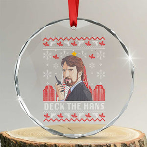 Funny Xmas Nakatomi Plaza Crystal Glass Ornament Deck The Hans TS11 Transparent Glass 3'' Circle Print Your Wear