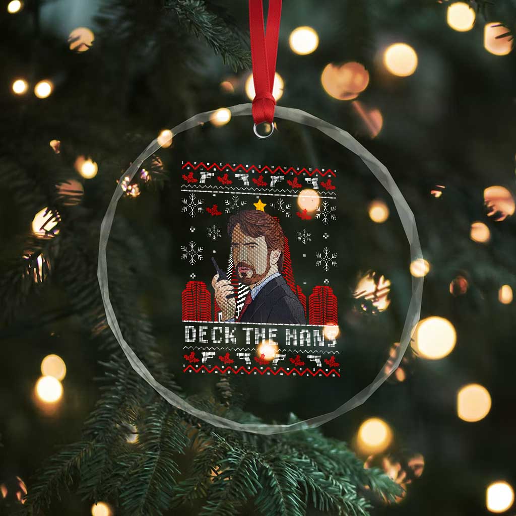 Funny Xmas Nakatomi Plaza Crystal Glass Ornament Deck The Hans TS11 Print Your Wear