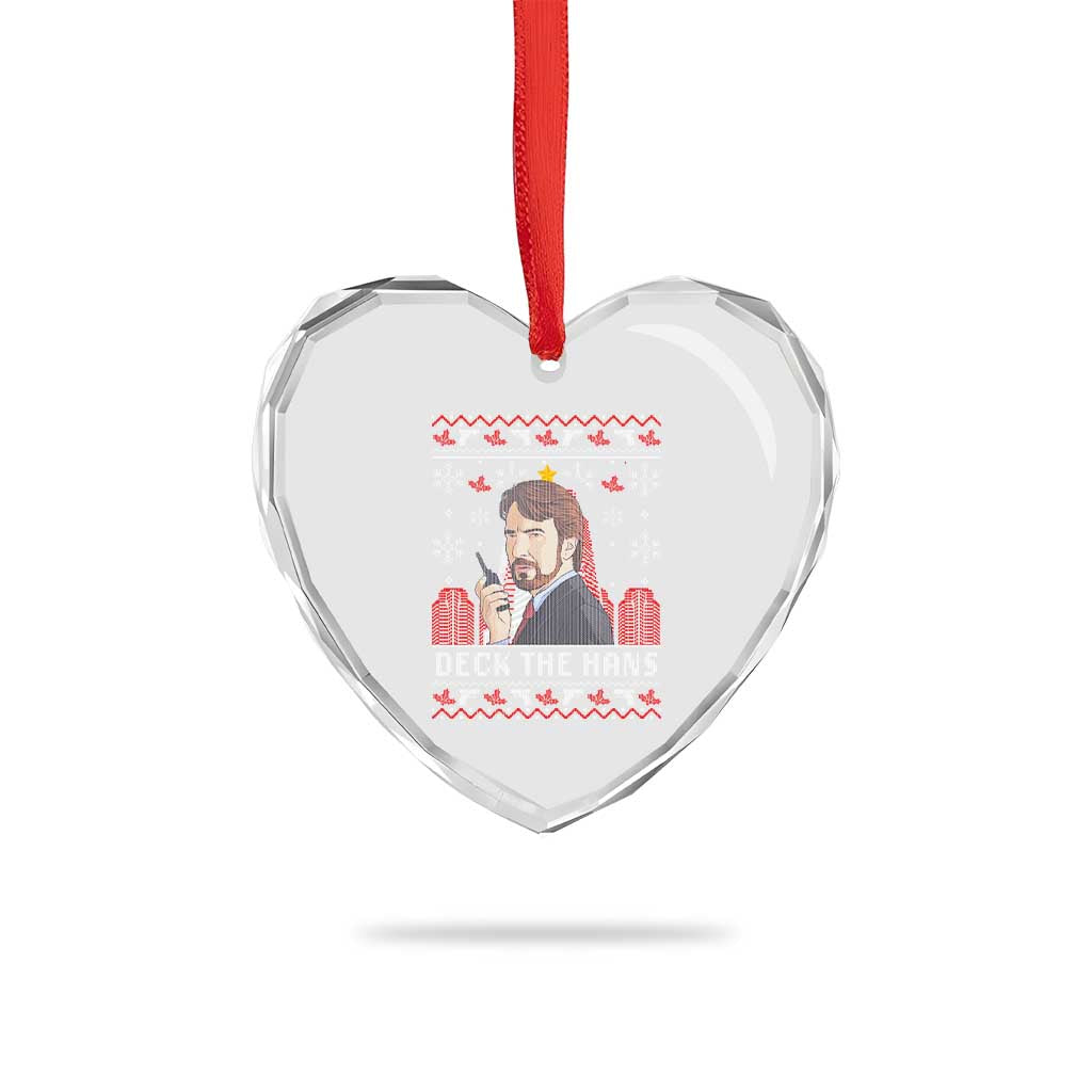 Funny Xmas Nakatomi Plaza Heart Crystal Glass Ornament Deck The Hans TS11 Print Your Wear