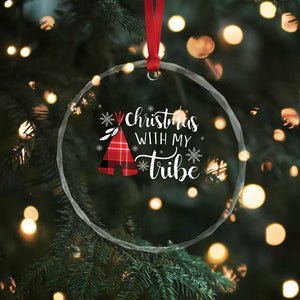 Funny Xmas Native American Crystal Glass Ornament Xmas With My Tribes TS11 Print Your Wear