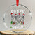 Funny Xmas Ortho Nurse Crystal Glass Ornament Xmas Dancing Skeleton Orthopedics PICU Icu Nurse Rn Crew TS10 Transparent Glass 3'' Circle Print Your Wear