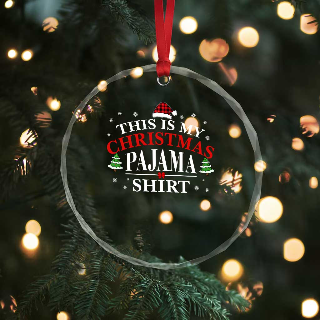 Funny Xmas Pajama Crystal Glass Ornament PJ PJS for Family TS10 Print Your Wear