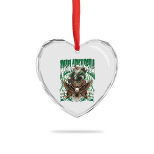 Funny Xmas Philly Heart Crystal Glass Ornament Fly Santa Fly PFE Pride TS10 Print Your Wear