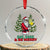 Funny Xmas Pickleball Crystal Glass Ornament Eat Dink Be Merry Santa Pickleball Player TS09 Transparent Glass 3'' Circle Print Your Wear