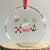 Funny Xmas Pirate Crystal Glass Ornament Yo Ho Ho Marrrrry X-Mas Anchor Santa Hat TS11 Transparent Glass 3'' Circle Print Your Wear