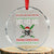 Funny Xmas Pirate Santa Crystal Glass Ornament Yo Ho Ho Merry Xmas Skull Santa Hat TS11 Transparent Glass 3'' Circle Print Your Wear