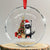 Funny Xmas Racoon Crystal Glass Ornament Sorry Santa I've Been Feral Xmas Hat TS11 Transparent Glass 3'' Circle Print Your Wear