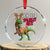 Funny Xmas Rex Dinosaur Crystal Glass Ornament Reindeer Saurus Rex Xmas Dinosaur TS11 Transparent Glass 3'' Circle Print Your Wear