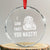 Funny Xmas Santa Crystal Glass Ornament I Saw That You Nasty Xmas Naughty Kids TS11 Transparent Glass 3'' Circle Print Your Wear