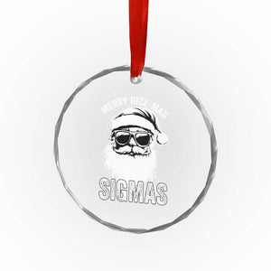 Funny Xmas Santa Crystal Glass Ornament Merry Rizzmas Sigmas Charisma Rizz Santa Claus TS11 Print Your Wear