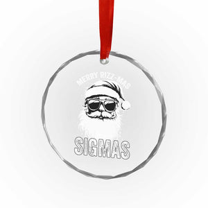 Funny Xmas Santa Crystal Glass Ornament Merry Rizzmas Sigmas Charisma Rizz Santa Claus TS11 Print Your Wear