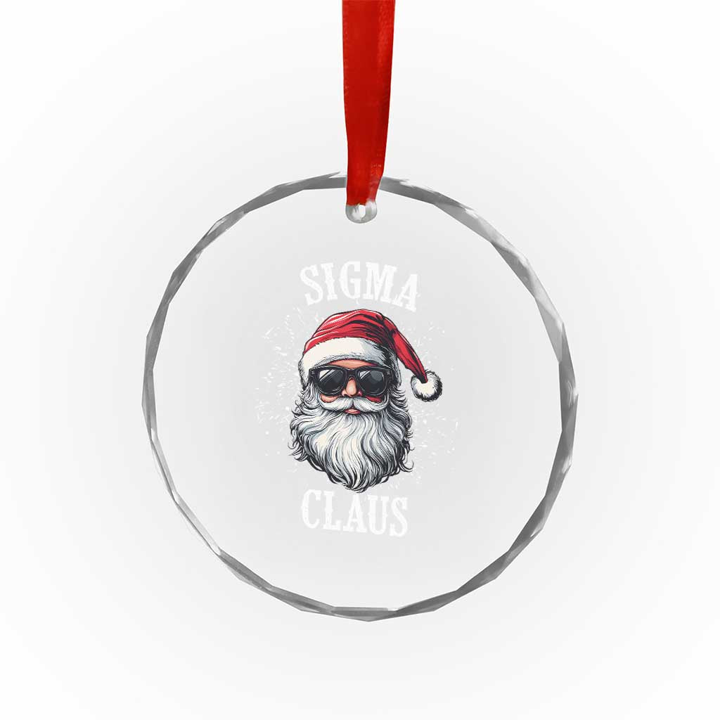Funny Xmas Santa Crystal Glass Ornament Sigma Claus Cool Santa The Rizzler Meme TS11 Print Your Wear