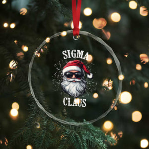 Funny Xmas Santa Crystal Glass Ornament Sigma Claus Cool Santa The Rizzler Meme TS11 Print Your Wear