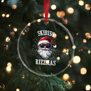 Funny Xmas Santa Crystal Glass Ornament Skibidi Rizzmas Charisma Rizz Santa Claus TS11 Print Your Wear