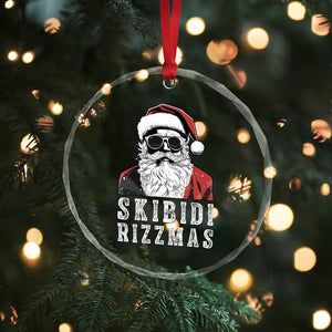 Funny Xmas Santa Crystal Glass Ornament Skibidi Rizzmas Cool Charisma Rizz Santa Claus TS11 Print Your Wear