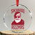 Funny Xmas Santa Crystal Glass Ornament Skibidi Rizzmas Vintage Charisma Rizz Santa Claus TS11 Transparent Glass 3'' Circle Print Your Wear