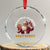 Funny Xmas Santa Crystal Glass Ornament Xmas Calories Don't Count Pizza Wine TS11 Transparent Glass 3'' Circle Print Your Wear