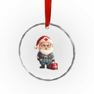 Funny Xmas Santa Doctor Medical Crystal Glass Ornament TS11 Print Your Wear