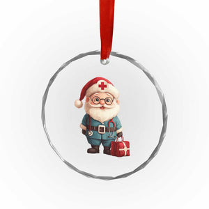 Funny Xmas Santa Doctor Medical Crystal Glass Ornament TS11 Print Your Wear