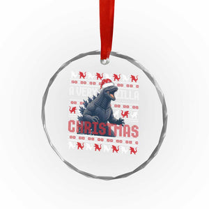 Funny Xmas Santa Godzilla Crystal Glass Ornament A Very Godzilla Xmas Japanese Monster TS11 Print Your Wear